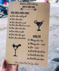 menu khắc gỗ theo yêu cầu